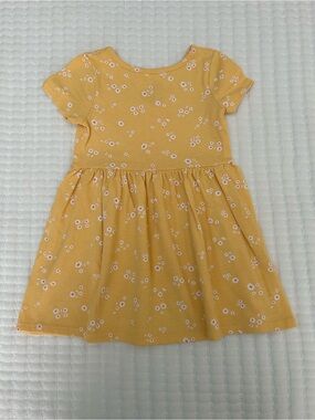 Cat & Jack Yellow Floral Cotton Dress 3T